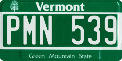 VT license plate PMN539
