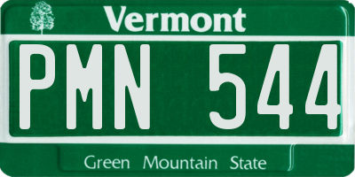 VT license plate PMN544