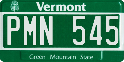 VT license plate PMN545