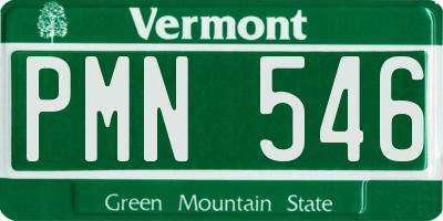 VT license plate PMN546