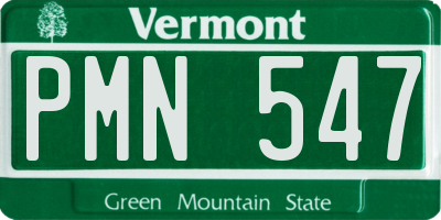 VT license plate PMN547