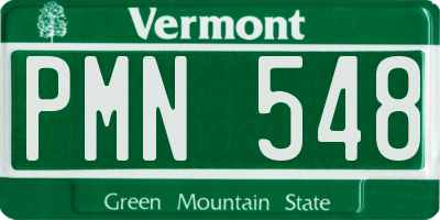 VT license plate PMN548