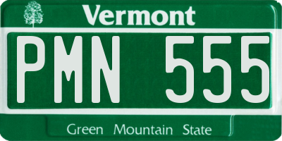 VT license plate PMN555