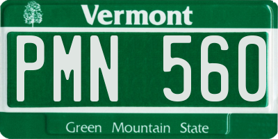 VT license plate PMN560