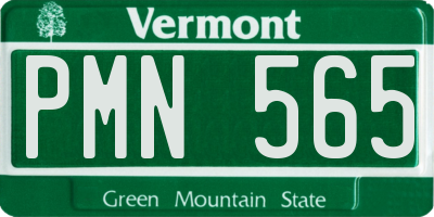 VT license plate PMN565