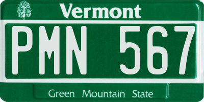 VT license plate PMN567