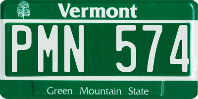 VT license plate PMN574