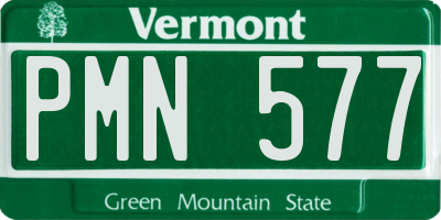 VT license plate PMN577