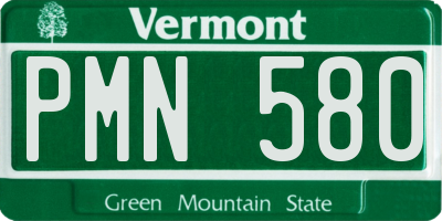 VT license plate PMN580