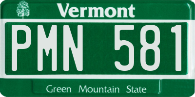 VT license plate PMN581