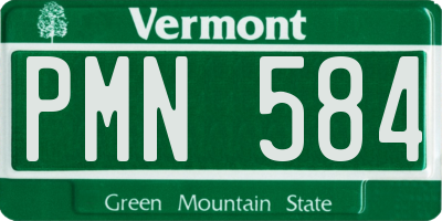 VT license plate PMN584