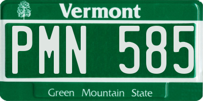 VT license plate PMN585