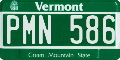 VT license plate PMN586