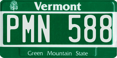 VT license plate PMN588