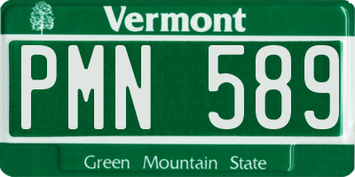 VT license plate PMN589