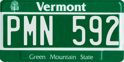 VT license plate PMN592