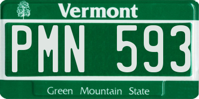 VT license plate PMN593