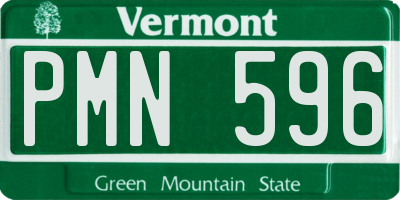 VT license plate PMN596