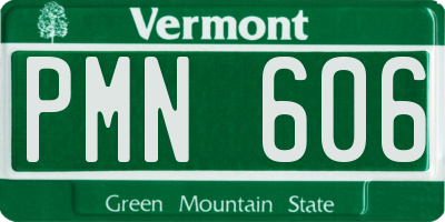 VT license plate PMN606