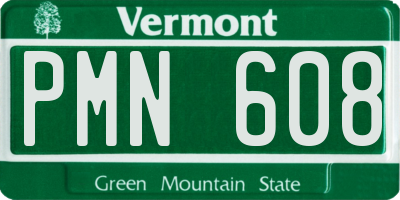 VT license plate PMN608