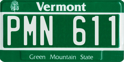 VT license plate PMN611