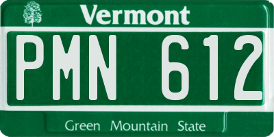 VT license plate PMN612