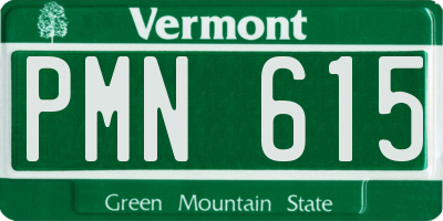 VT license plate PMN615