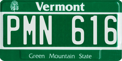 VT license plate PMN616
