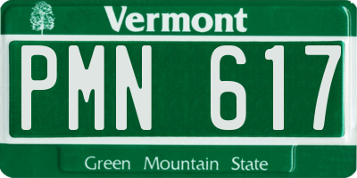 VT license plate PMN617