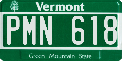 VT license plate PMN618
