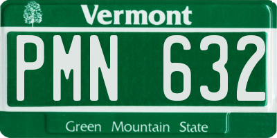 VT license plate PMN632