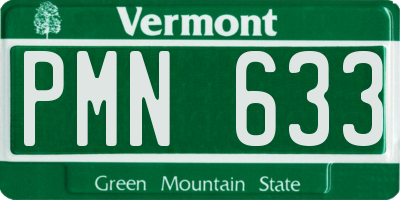VT license plate PMN633