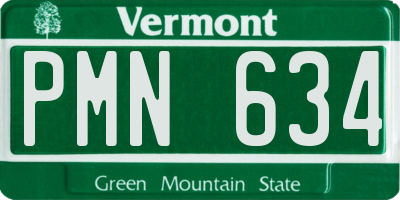 VT license plate PMN634