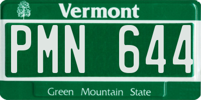 VT license plate PMN644
