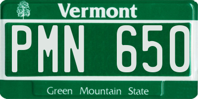 VT license plate PMN650