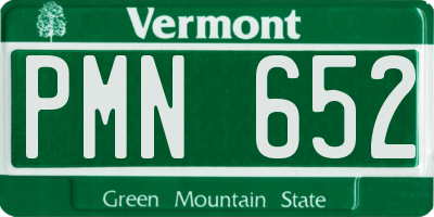 VT license plate PMN652