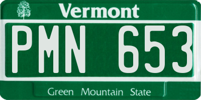 VT license plate PMN653