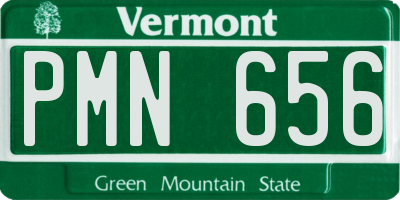 VT license plate PMN656