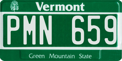 VT license plate PMN659