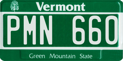 VT license plate PMN660