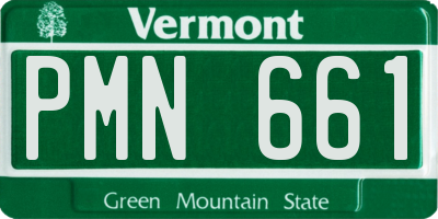 VT license plate PMN661