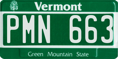VT license plate PMN663