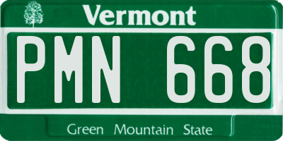VT license plate PMN668