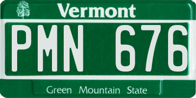 VT license plate PMN676
