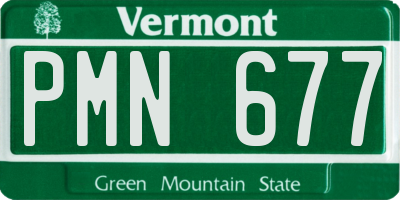 VT license plate PMN677