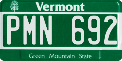VT license plate PMN692
