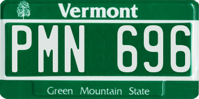 VT license plate PMN696