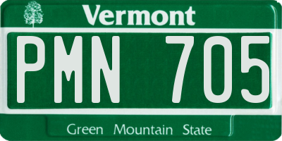 VT license plate PMN705
