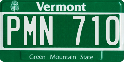 VT license plate PMN710