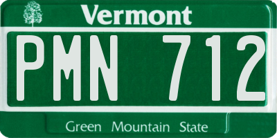 VT license plate PMN712